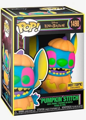 Funko POP! Disney: Lilo & Stitch - Pumpkin Stitch (Black Light) #1498 [Hot Topic Exclusive]