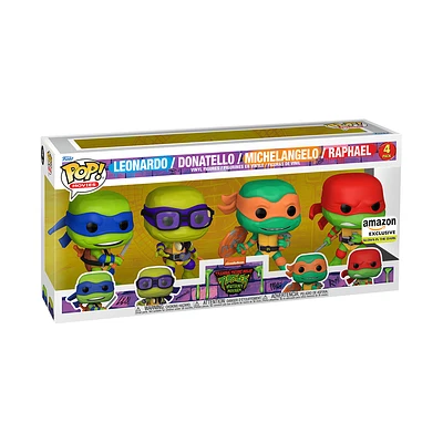 Funko Pop! MOVIES TMNT NINJA TURTLES MUTANT MAYHEM 4 PACK GLOW [AMAZON EXCLUSIVE] *PREORDER*