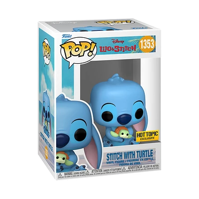 Funko Pop! DISNEY LILO & STITCH STITCH WITH TURTLE #135 [HOT TOPIC EXCLUSIVE]