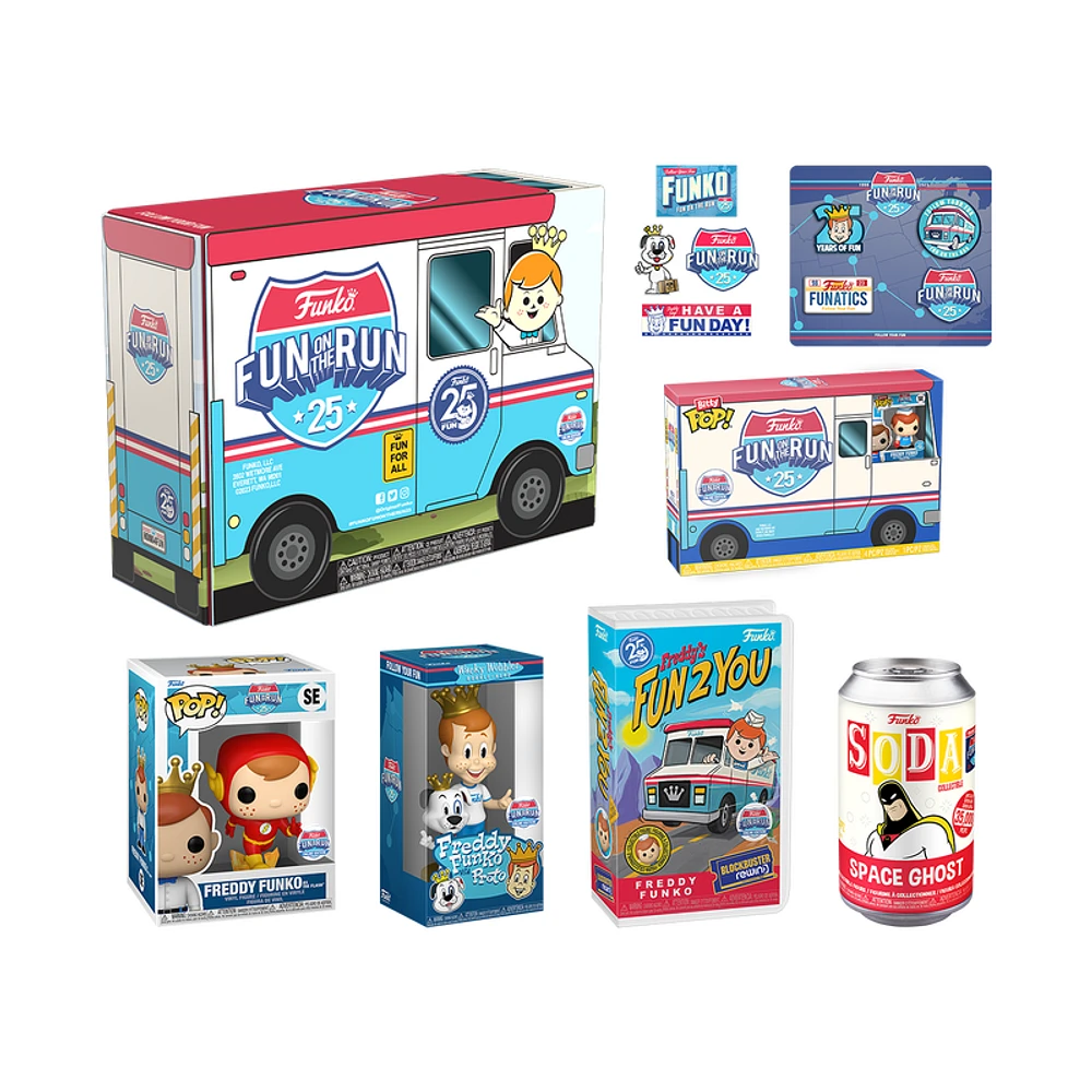 Funko Pop! 25TH ANNIVERSARY FUN ON THE RUN BOX [FUNKO SHOP EXCLUSIVE] *PREORDER*