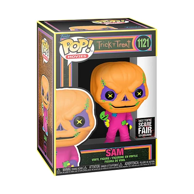 FUNKO POP! SAM UNMASKED WITH LOLLIPOP (BLACK LIGHT) #1121 (HOT TOPIC SCARE FAIR) *PREORDER*