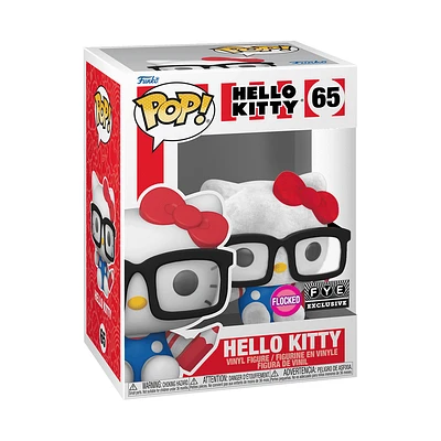 Funko Pop! HELLO KITTY NERD with GLASSES FLOCKED #65 [FYE EXCLUSIVE]