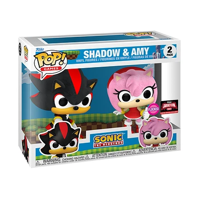 Funko Pop! Sonic The Hedgehog - Shadow & Amy (Flocked) 2pk [2024 TargetCon Exclusive] *PREORDER*