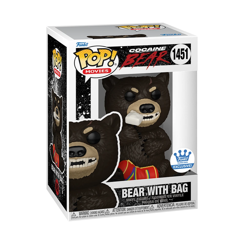 Funko Pop! Movies: Cocaine Bear - Cocaine Bear with Bag #1451 [Funko Shop Exclusive]