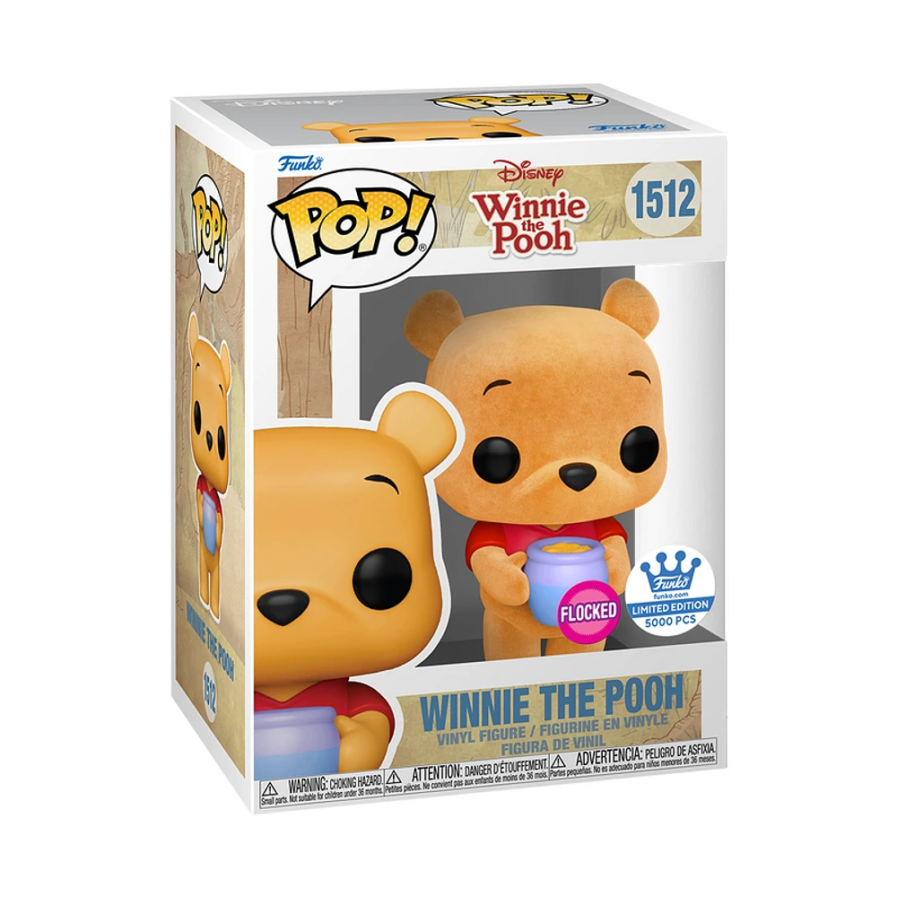 Funko Pop! Winnie The Pooh - Winnie The Pooh with Honey Pot (Flocked) #1512 [Funko Shop Exclusive]