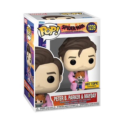 FUNKO POP! MARVEL Spider-Man SPIDERVERSE PETER PARKER WITH Mayday #1239 [HOT TOPIC] *PREORDER*