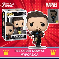 Funko Pop! MARVEL Iron Man 3 Tony Stark GLOW #1416 [EE Exclusive]