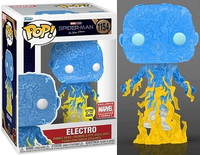 FUNKO POP! MARVEL SPIDER-MAN NO WAY HOME ELECTRO #1154 [MARVEL CORPS] GLOW IN THE DARK