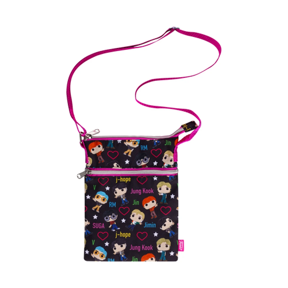 Funko BTS Crossbody Passport Bag W/hearts