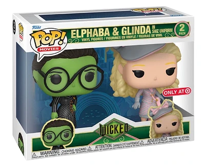Funko Pop! Movies: Wicked - Elphaba And Glinda in Shiz Uniform 2pk [Target Exclusive] *PREORDER*