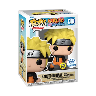 Funko Pop! Anime: Naruto - Naruto Uzumaki with Rasenshuriken #1318 [Funko Shop Exclusive - GITD]
