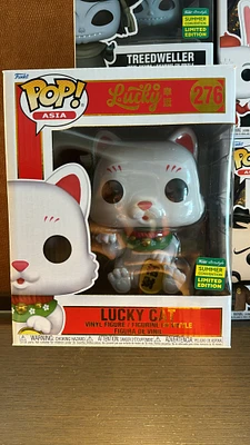 Funko Pop! LUCKY CAT FLOCKED #276 [2024 Shared Summer ASIA EXCLUSIVE]