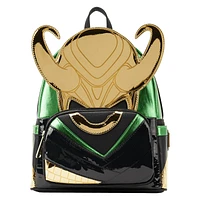LOUNGEFLY Marvel Metallic Loki Cosplay Mini Backpack