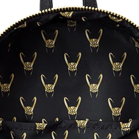 LOUNGEFLY Marvel Metallic Loki Cosplay Mini Backpack