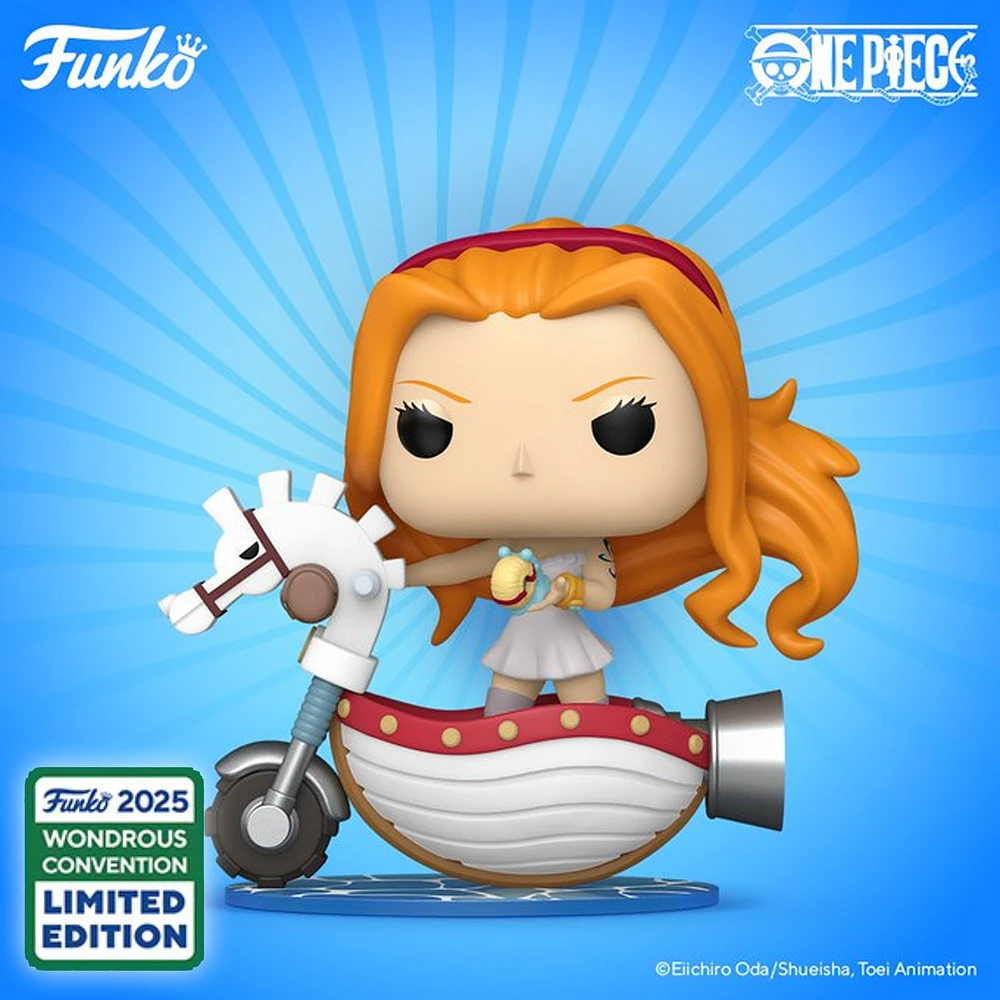 Funko Pop! Anime: One Piece - Nami with White Hobby Horse (Rides) #128 [2025 Wondrous Convention Exclusive]