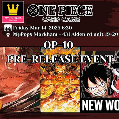 ONE PIECE - OP-10 Royal Blood - PRE-RELEASE TOURNAMENT - Friday March 14, 2025 6:30 PM EST
