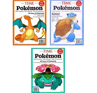 Time Magazine: Pokemon - Set Of Three (3) Magazines: Charizard / Blastoise / Venusaur