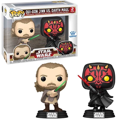 Funko Pop! Star Wars - Qui-Gon Jinn Vs. Darth Maul 2pk [Funko Shop Exclusive] *PREORDER*