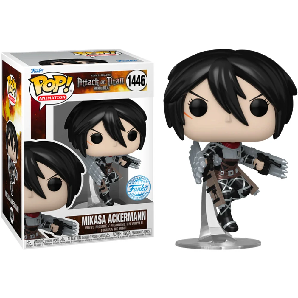 Funko Pop! Anime ATTACK ON TITAN MIKASA ACKERMAN METALLIC FINAL SEASON #1446 [SPECIAL EDITION EXCLUSIVE]