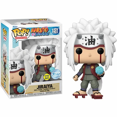 SPECIAL EDITION EXCLUSIVE Funko Pop! Naruto Shippuden JIRAIYA with RASENGAN GLOW IN THE DARK #1481