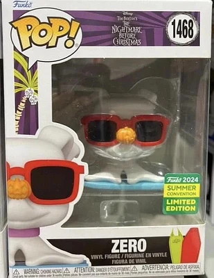 Funko Pop! DISNEY NIGHTMARE BEFORE CHRISTMAS ZERO with SUNGLASSES #1468 [2024 SDCC Summer Convention Exclusive] *PREORDER*
