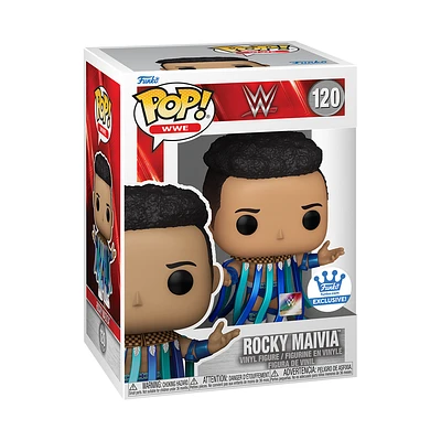 Funko Pop! Sports: WWE - Rocky Maiva (Metallic) #120 [Funko Shop Exclusive]