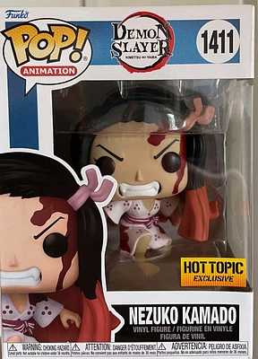 Funko Pop! ANIMATION NEZUKO KAMADO BLOODY #1411  [HOT TOPIC EXCLUSIVE]