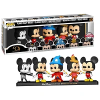 Funko Pop! Disney 50TH - PLANE CRAZY MICKEY / CLASSIC SORCERER BEANSTALK MOUSE 5PK [AMAZON EXCLUSIVE]