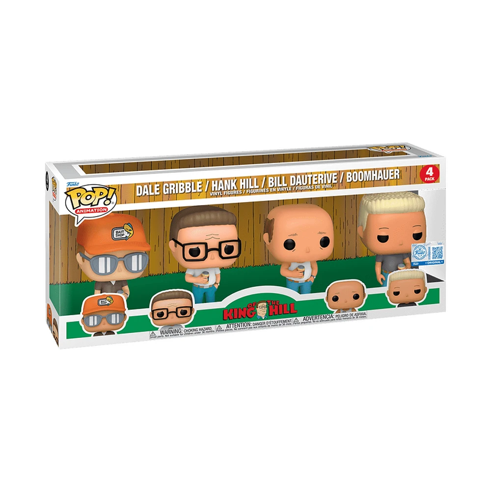 Funko Pop! Television: King Of The Hill - Dale Gribble / Hank Hill / Bill Dauterive / Boomhauer 4pk [Funko Special Edition] *PREORDER*
