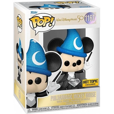 Funko Pop! Disney World 50th PHILHARMAGIC MICKEY MOUSE #1167 GLITTER *HOT TOPIC DIAMOND*