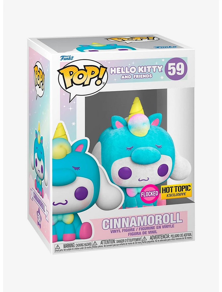 Funko Pop! Sanrio: Hello Kitty & Friends - Cinnamoroll (Flocked - Unicorn Pajamas) #59 [Hot Topic Exclusive]