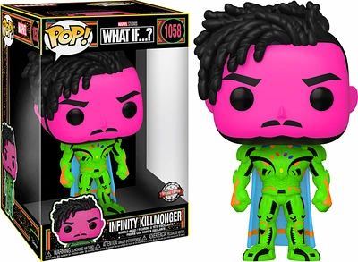 Funko Pop Marvel WHAT IF...? INFINITY KILLMONGER BLACKLIGHT 10" [SPECIAL EDITION EXCLUSIVE] #1058