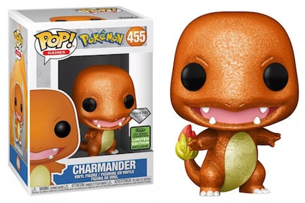 Funko Pop! Games: Pokemon - Charmander (Diamond) #455 [2021 ECCC Spring Convention Exclusive]