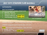2022 TOPPS STADIUM CLUB BASEBALL HOBBY BOX