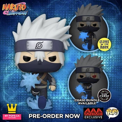 **CHASE & COMMON BUNDLE** FUNKO POP! ANIMATION: NARUTO SHIPPUDEN YOUNG KAKASHI HATAKE with CHIDORI **AAA EXCLUSIVE**
