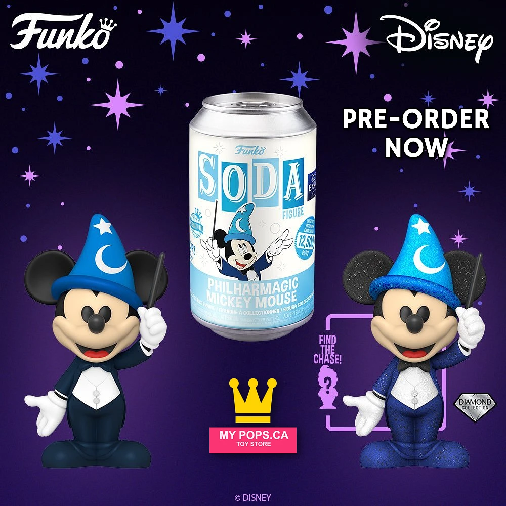 FUNKO SODA VINYL DISNEY PHILHARMAGIC MICKEY MOUSE [D23 EXCLUSIVE] LIMITED 12,500 PC!