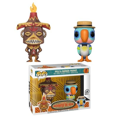 Funko Pop! Enchanted Tiki Room Pele and Barker Parrot 2 Pack Disney Parks Exlcusive