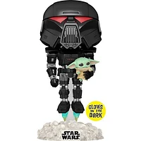 Star Wars The Mandalorian Dark Trooper with Grogu Glow in the dark *EE Exclusive*