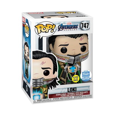 Funko Pop! Avengers End Game Loki Glow in the dark #747 FUNKO SHOP *PREORDER*
