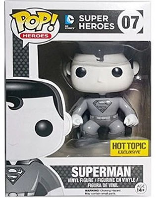 Funko Pop! Heroes: Superman Black and White Hot Topic Exclusive #07