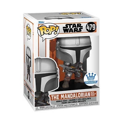 FUNKO POP! STAR WARS - THE MANDALORIAN WITH BESKAR STAFF **FUNKO SHOP EXCLUSIVE** #479