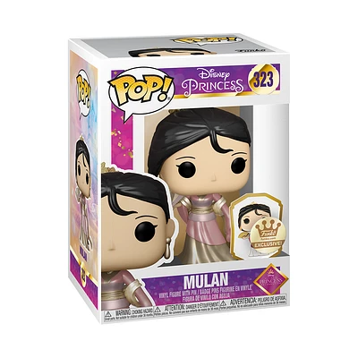 FUNKO POP! DISNEY MULAN (GOLD) ULTIMATE PRINCESS with PIN [FUNKO SHOP EXCLUSIVE] #323
