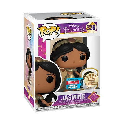 Funko Pop! 2021 NYCC Fall Convention ULTIMATE PRINCESS JASMINE GOLD DRESS WITH PIN