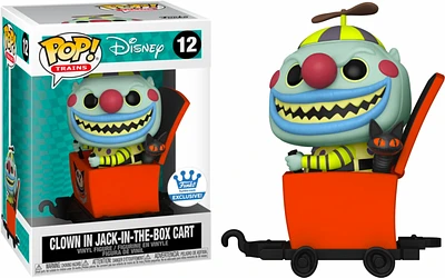 FUNKO POP! DISNEY [TRAINS]: NIGHTMARE BEFORE CHRISTMAS - CLOWN IN JACK-IN-THE-BOX CART **FUNKO SHOP EXCLUSIVE** #12