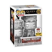 FUNKO POP! ROCKS QUEEN FREDDIE MERCURY AS KING with CROWN PLATINUM and PIN [HOT TOPIC EXCLUSIVE] #184 *PREORDER*