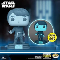 Funko Pop! STAR WARS HOLOGRAPHIC LUKE SKYWALKER GLOW #615 [EE EXCLUSIVE]