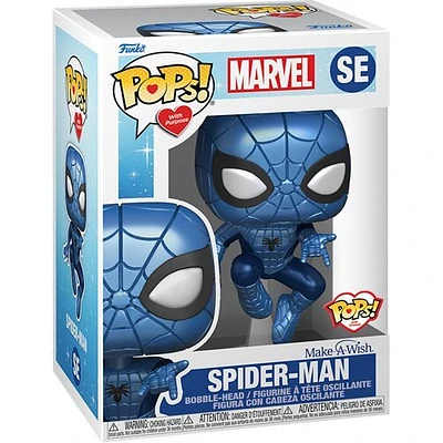 Funko Pop! MARVEL SPIDER-MAN METALLIC (MAKE-A-WISH) SE