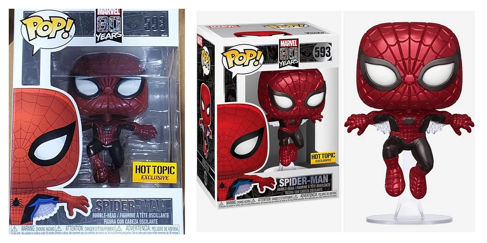 Funko Pop! Marvel: 80 Years - Spider-Man Metallic Hot Topic Exclusive