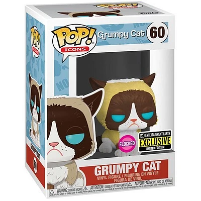 Funko Pop! Icons: Grumpy Cat (Flocked) #60 [EE EXCLUSIVE]