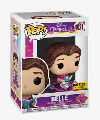 FUNKO POP! DISNEY: ULTIMATE PRINCESS COLLECTION - BELLE [DIAMOND COLLECTION] **HOT TOPIC EXCLUSIVE** #1021